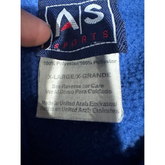 AS SPORTS TULSA NCAA Quarter Zip Sweatshirt XL Left Chest Logo Blue  |G1 - Picture 3 of 5
